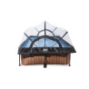 EXIT Piscine couverte Wood 220x150x65cm avec pompe filtrante - marron