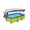 EXIT Piscine couverte Lime 220x150x65cm avec pompe filtrante - vert