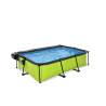 EXIT Piscine couverte Lime 220x150x65cm avec pompe filtrante - vert