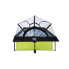 EXIT Piscine couverte Lime 220x150x65cm avec pompe filtrante - vert