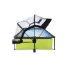EXIT Piscine couverte Lime 220x150x65cm avec pompe filtrante - vert