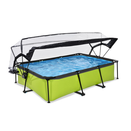 EXIT Piscine couverte Lime 300x200x65cm avec pompe filtrante - vert