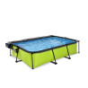 EXIT Piscine couverte Lime 300x200x65cm avec pompe filtrante - vert
