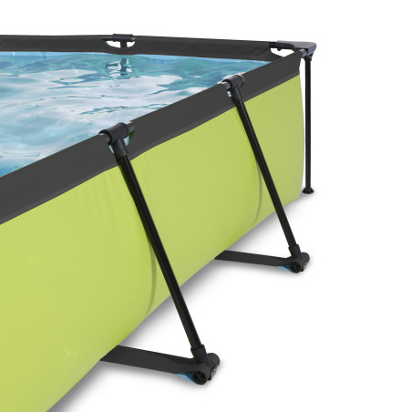 EXIT Piscine couverte Lime 300x200x65cm avec pompe filtrante - vert