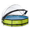 EXIT Piscine couverte Lime ø360x76cm avec pompe filtrante - vert
