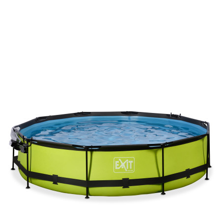 EXIT Piscine couverte Lime ø360x76cm avec pompe filtrante - vert