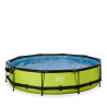 EXIT Piscine couverte Lime ø360x76cm avec pompe filtrante - vert