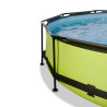EXIT Piscine couverte Lime ø360x76cm avec pompe filtrante - vert