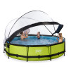EXIT Piscine couverte Lime ø360x76cm avec pompe filtrante - vert