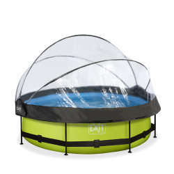 EXIT Piscine couverte Lime ø300x76cm avec pompe filtrante - vert