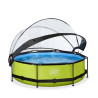 EXIT Piscine couverte Lime ø300x76cm avec pompe filtrante - vert