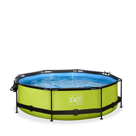 EXIT Piscine couverte Lime ø300x76cm avec pompe filtrante - vert
