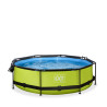 EXIT Piscine couverte Lime ø300x76cm avec pompe filtrante - vert