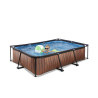 EXIT Piscine Wood 300x200x65cm avec pompe de filtration - marron