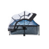 EXIT Piscine couverte Stone 300x200x65cm avec pompe de filtration - grise