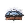 EXIT Piscine couverte Wood 300x200x65cm avec pompe de filtration - marron