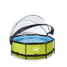 EXIT Piscine couverte Lime ø244x76cm avec pompe filtrante - vert
