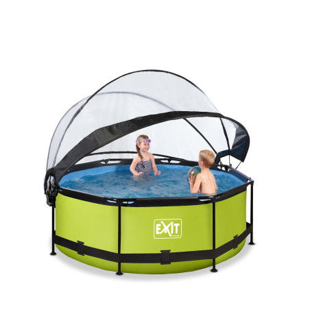 EXIT Piscine couverte Lime ø244x76cm avec pompe filtrante - vert