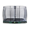 EXIT Trampoline enterré Elegant de 214x366cm avec filet de sécurité Economy - vert
