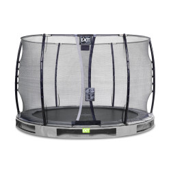 EXIT Trampoline enterré Elegant ø305cm avec filet de sécurité Economy - gris