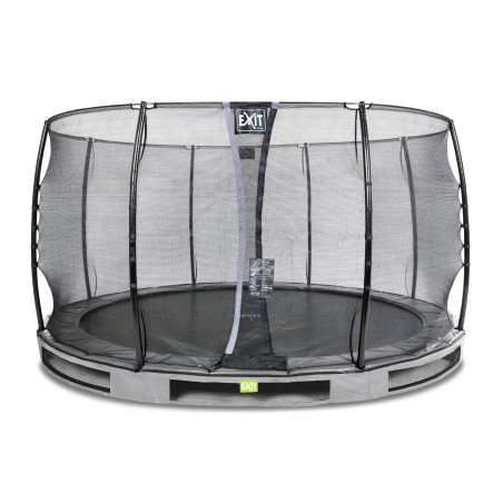 EXIT Trampoline enterré Elegant ø366cm avec filet de sécurité Economy - gris