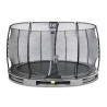 EXIT Trampoline enterré Elegant ø366cm avec filet de sécurité Economy - gris