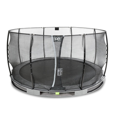 EXIT Trampoline enterré Elegant ø366cm avec filet de sécurité Economy - gris