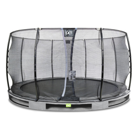 EXIT Trampoline enterré Elegant ø427cm avec filet de sécurité Economy - gris