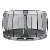 EXIT Trampoline enterré Elegant ø427cm avec filet de sécurité Economy - gris