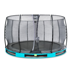 EXIT Trampoline enterré Elegant ø366cm avec filet de sécurité Economy - bleu