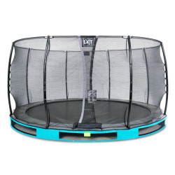 EXIT Trampoline enterré Elegant ø427cm avec filet de sécurité Economy - bleu