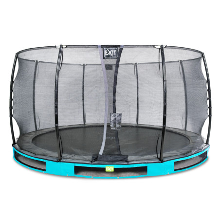 EXIT Trampoline enterré Elegant ø427cm avec filet de sécurité Economy - bleu
