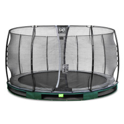 EXIT Trampoline enterré Elegant ø427cm avec filet de sécurité Economy - vert