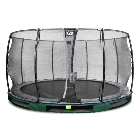 EXIT Trampoline enterré Elegant ø427cm avec filet de sécurité Economy - vert