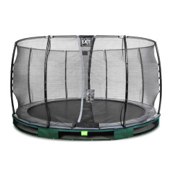 EXIT Trampoline enterré Elegant ø366cm avec filet de sécurité Economy - vert