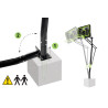 EXIT Panneau de basketball Galaxy pour fixation au sol avec anneau de dunk - black edition
