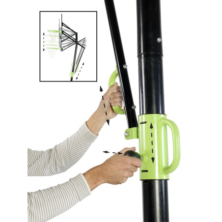 EXIT Panneau de basketball Galaxy pour fixation au sol avec anneau de dunk - black edition