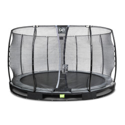 EXIT Trampoline enterré Elegant ø366cm avec filet de sécurité Economy - noir