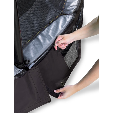 EXIT Trampoline enterré Elegant ø366cm avec filet de sécurité Economy - noir