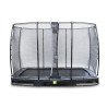 EXIT Trampoline enterré Elegant de 214x366cm avec filet de sécurité Economy - noir