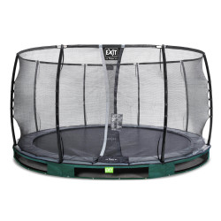 EXIT Trampoline enterré Elegant Premium ø427cm avec filet de sécurité Deluxe - vert