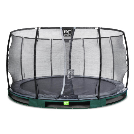 EXIT Trampoline enterré Elegant Premium ø427cm avec filet de sécurité Deluxe - vert