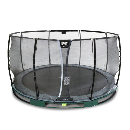 EXIT Trampoline enterré Elegant Premium ø427cm avec filet de sécurité Deluxe - vert
