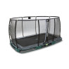 EXIT Trampoline enterré Elegant Premium de 214x366cm avec filet de sécurité Deluxe - vert