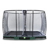 EXIT Trampoline enterré Elegant Premium de 244x427cm avec filet de sécurité Deluxe - vert