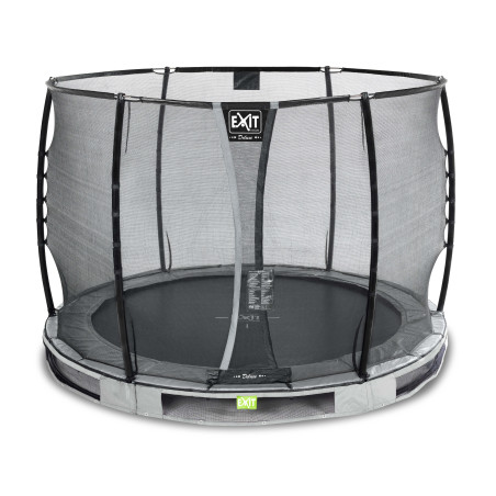 EXIT Trampoline enterré Elegant Premium ø305cm avec filet de sécurité Deluxe - gris