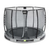 EXIT Trampoline enterré Elegant Premium ø305cm avec filet de sécurité Deluxe - gris