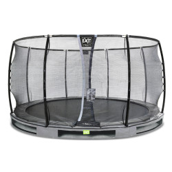 EXIT Trampoline enterré Elegant Premium ø427cm avec filet de sécurité Deluxe - gris