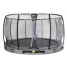 EXIT Trampoline enterré Elegant Premium ø427cm avec filet de sécurité Deluxe - gris