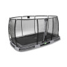 EXIT Trampoline enterré Elegant Premium de 244x427cm avec filet de sécurité Deluxe - gris
